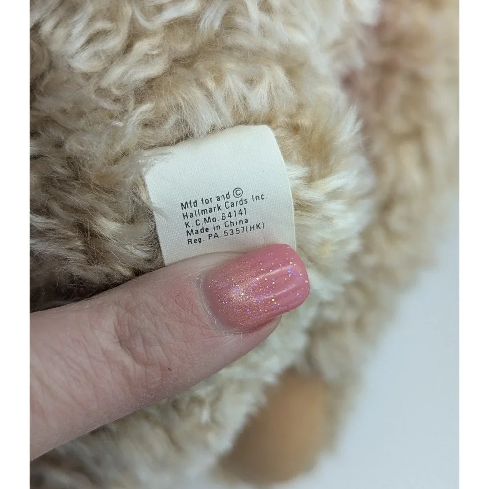 Hallmark‎ Tyler Teddy Plush Bear with Storybook Tag Red Vest Christmas 1990s